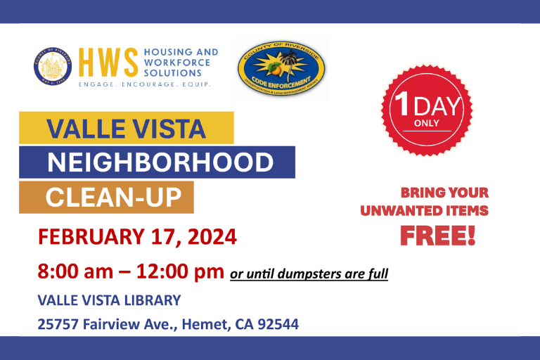 Valle Vista Clean Up Web Banner