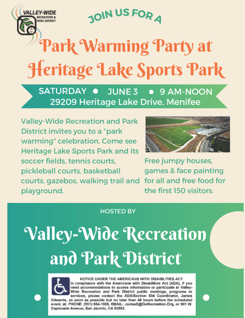 Heritage Lake Event Flyer