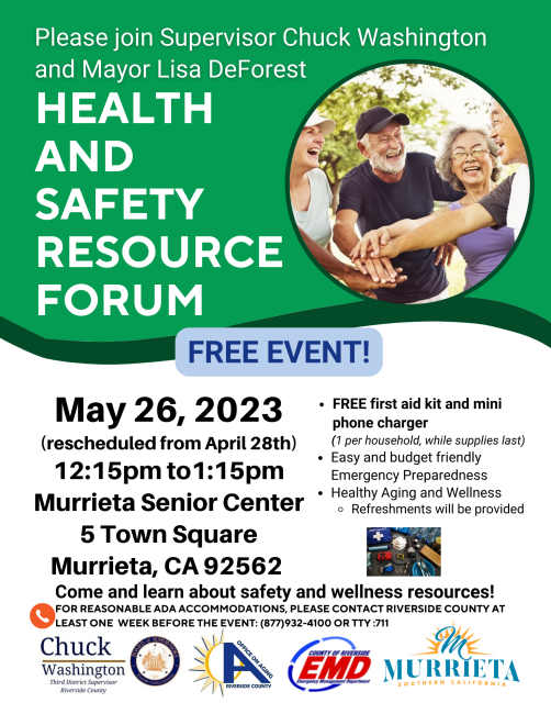Murrieta May 26 Health Fair