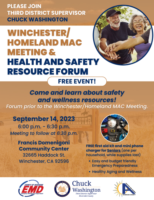 Winchester/ Homeland MAC Meeting & Health and Safety Resource Forum