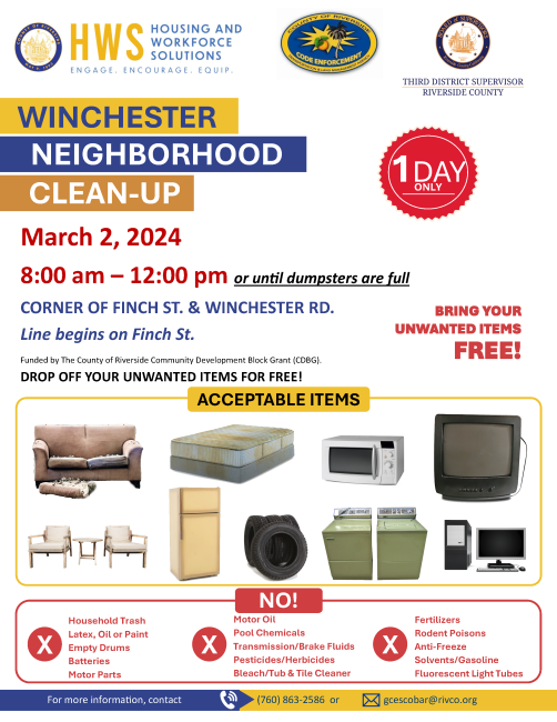 Winchester Clean Up Flyer